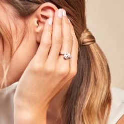 Histoire d'Or Bague Lua Argent Blanc Perle De Culture Oxyde De Zirconium Clearance