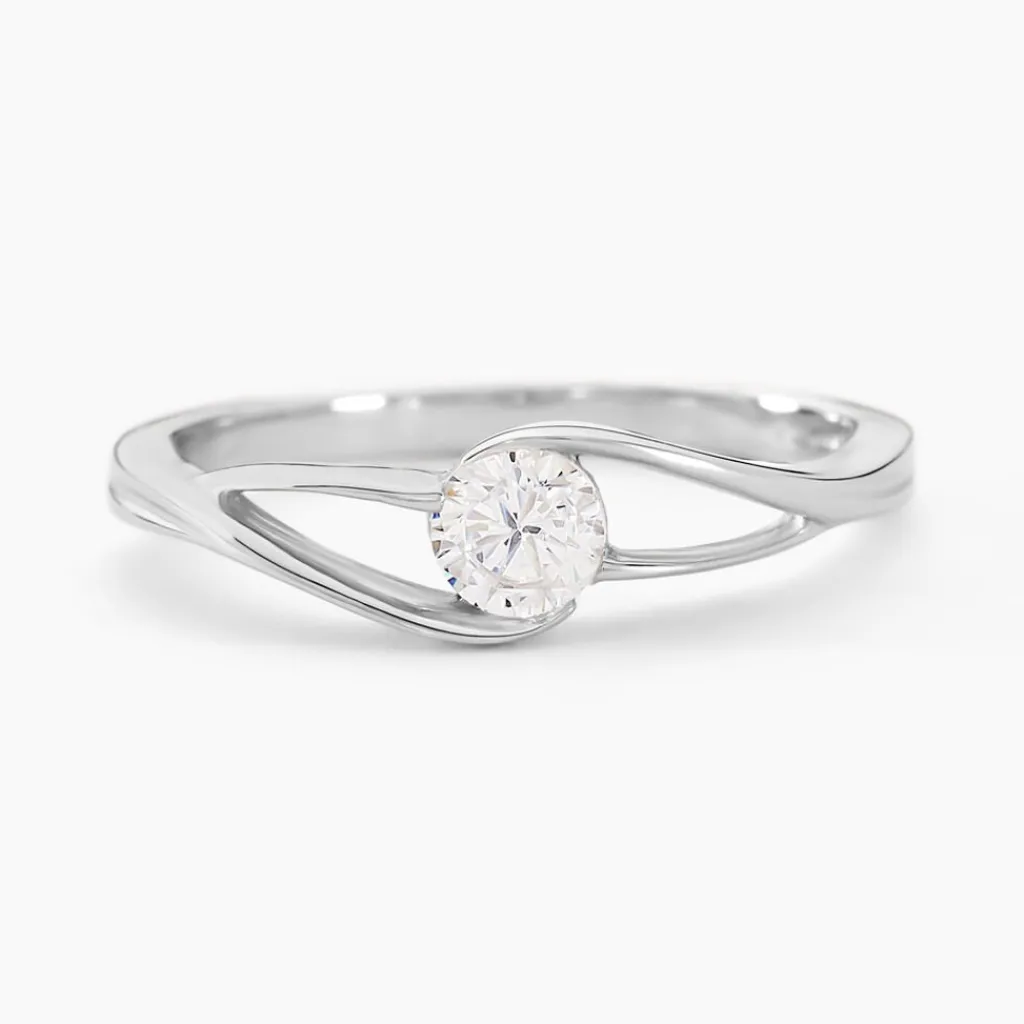 Histoire d'Or Bague Lysie Argent Blanc Oxyde De Zirconium
