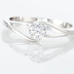 Histoire d'Or Bague Lysie Argent Blanc Oxyde De Zirconium