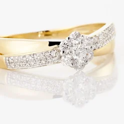 Histoire d'Or Bague Magnolia Croisee Or Jaune Diamant Best