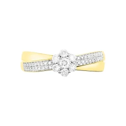 Histoire d'Or Bague Magnolia Croisee Or Jaune Diamant Hot