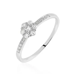 Histoire d'Or Bague Magnolia Or Blanc Diamant New