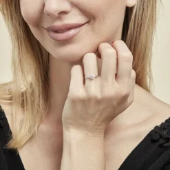 Histoire d'Or Bague Magnolia Or Blanc Diamant New