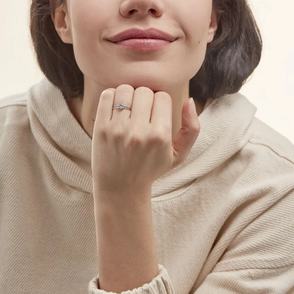 Histoire d'Or Bague Mahina Or Blanc Topaze Discount