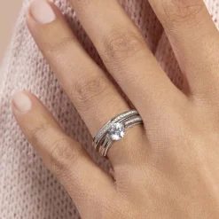 Histoire d'Or Bague Malou Argent Blanc Oxyde De Zirconium Best