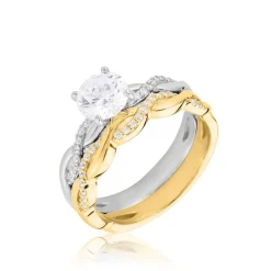 Histoire d'Or Bague Manille Argent Bicolore Oxyde De Zirconium Outlet