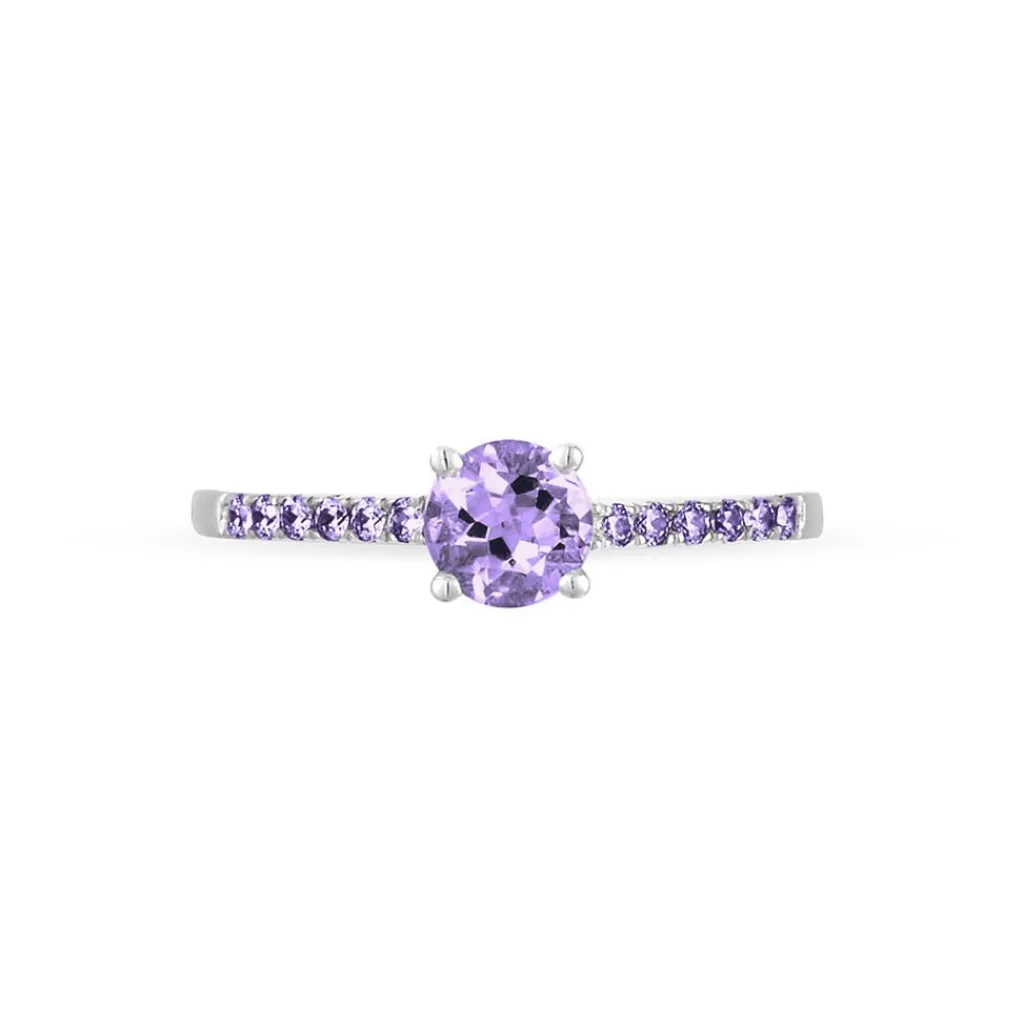 Histoire d'Or Bague Manon Or Blanc Amethyste Discount