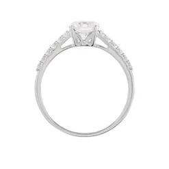 Histoire d'Or Bague Manon Or Blanc Oxyde Clearance