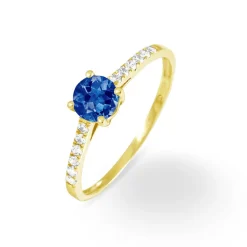 Histoire d'Or Bague Manon Or Jaune Saphir Et Diamant Outlet
