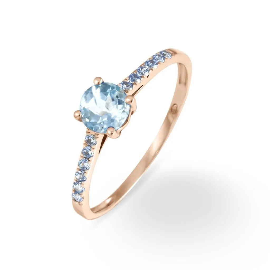 Histoire d'Or Bague Manon Or Rose Topaze Et Oxyde De Zirconium Clearance