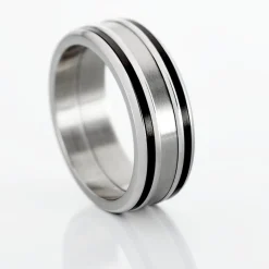 JOURDAN Bague Margalith Acier Blanc New