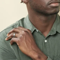 JOURDAN Bague Margalith Acier Blanc New