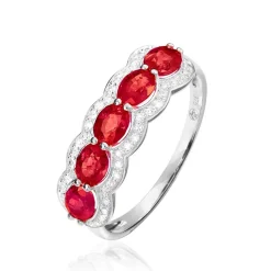 Histoire d'Or Bague Margaux Or Blanc Rubis Et Diamant