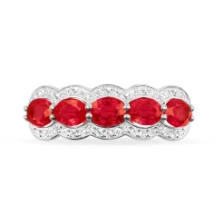Histoire d'Or Bague Margaux Or Blanc Rubis Et Diamant Clearance