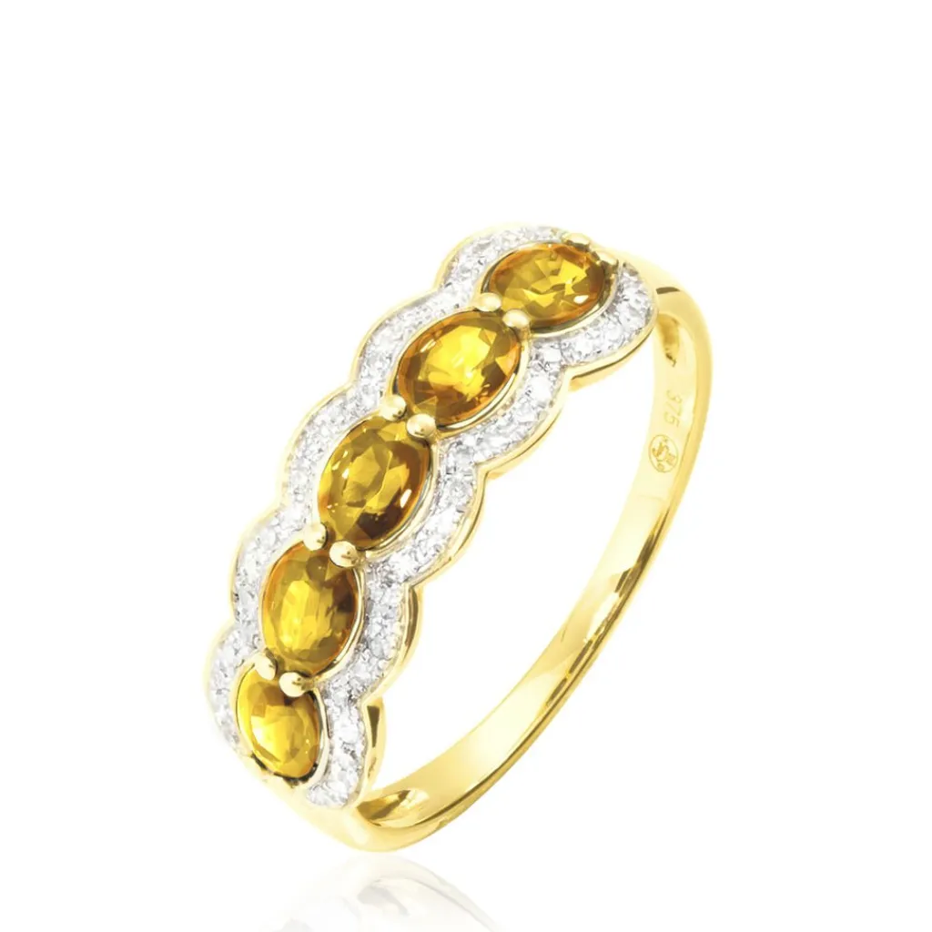 Histoire d'Or Bague Margaux Or Jaune Citrine Et Diamant Sale