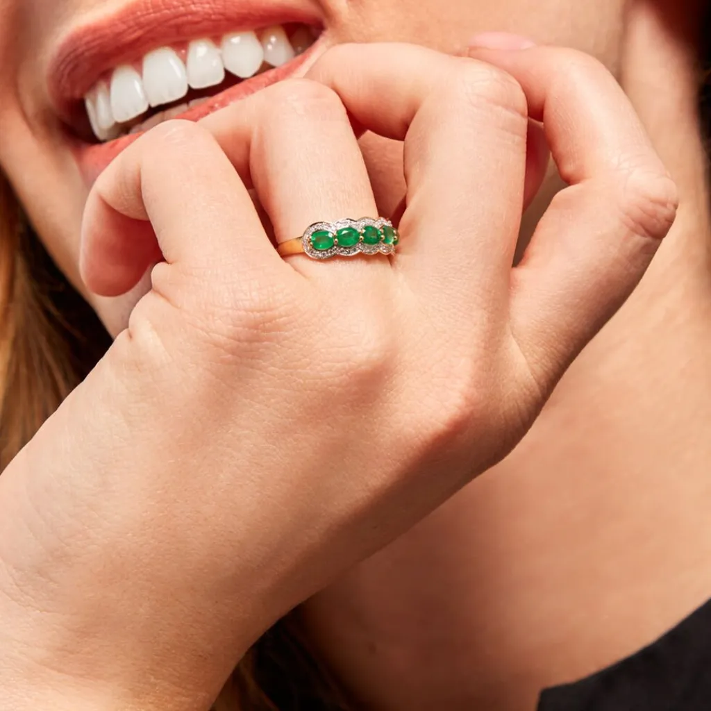 Histoire d'Or Bague Margaux Et Diamant or jaune emeraude Online