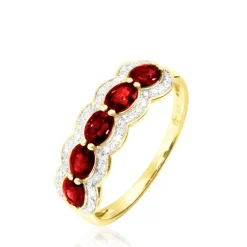 Histoire d'Or Bague Margaux Or Jaune Grenat Et Diamant Discount