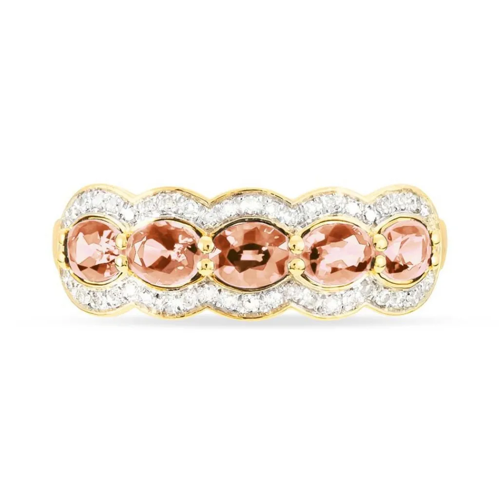 Histoire d'Or Bague Margaux Or Jaune Morganite Et Diamant Discount