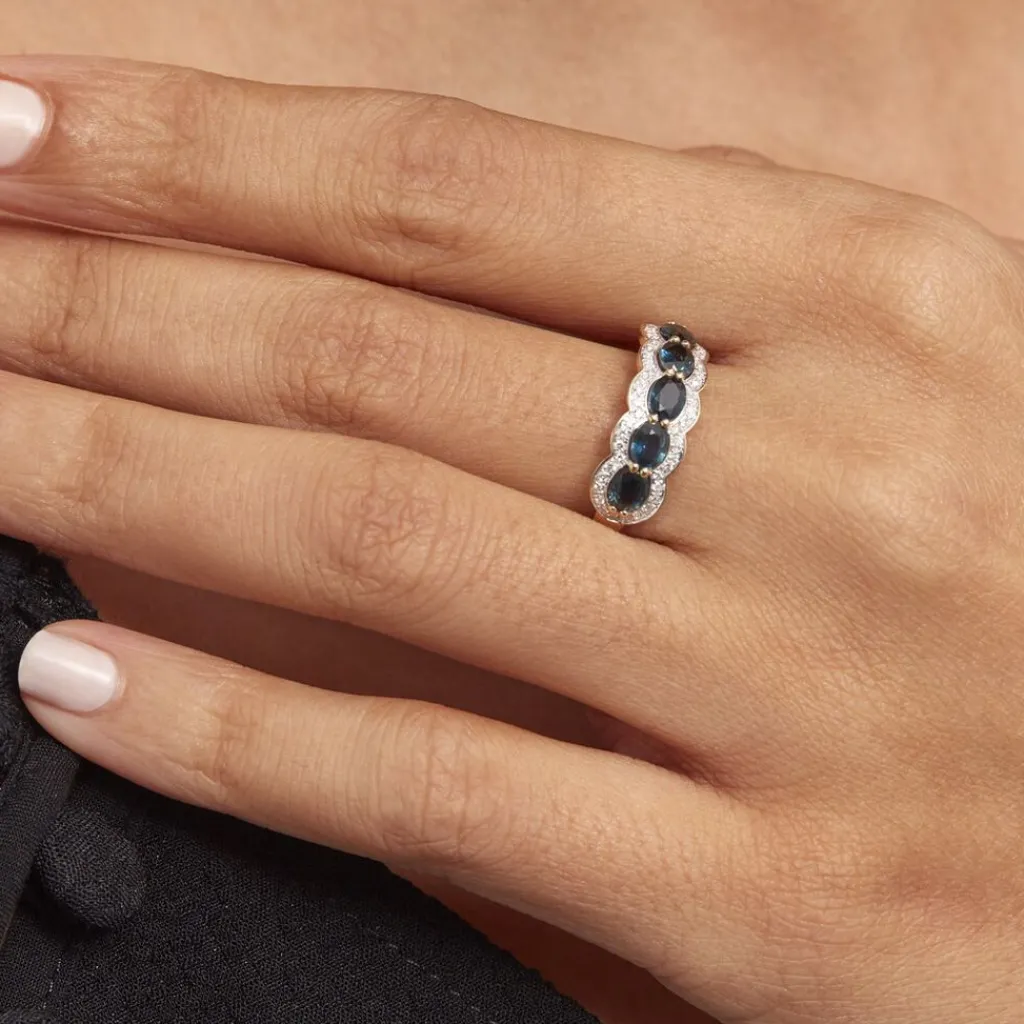 Histoire d'Or Bague Margaux Et Diamant or jaune saphir Outlet