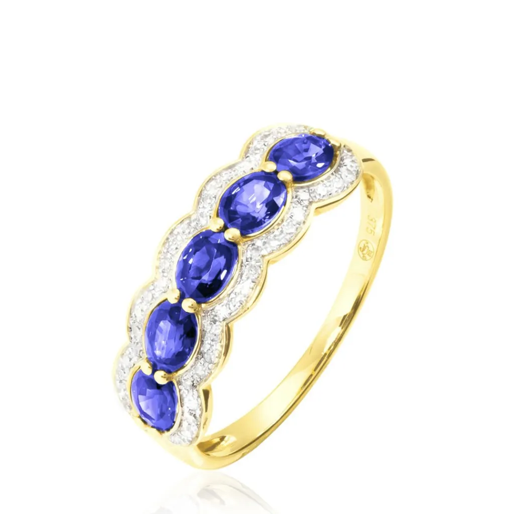 Histoire d'Or Bague Margaux Or Jaune Tanzanite Et Diamant New