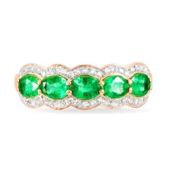 Histoire d'Or Bague Margaux Or Rose Emeraude Et Diamant Clearance