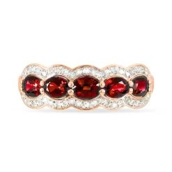 Histoire d'Or Bague Margaux Or Rose Grenat Et Diamant Online