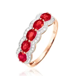 Histoire d'Or Bague Margaux Et Diamant or rose rubis Online