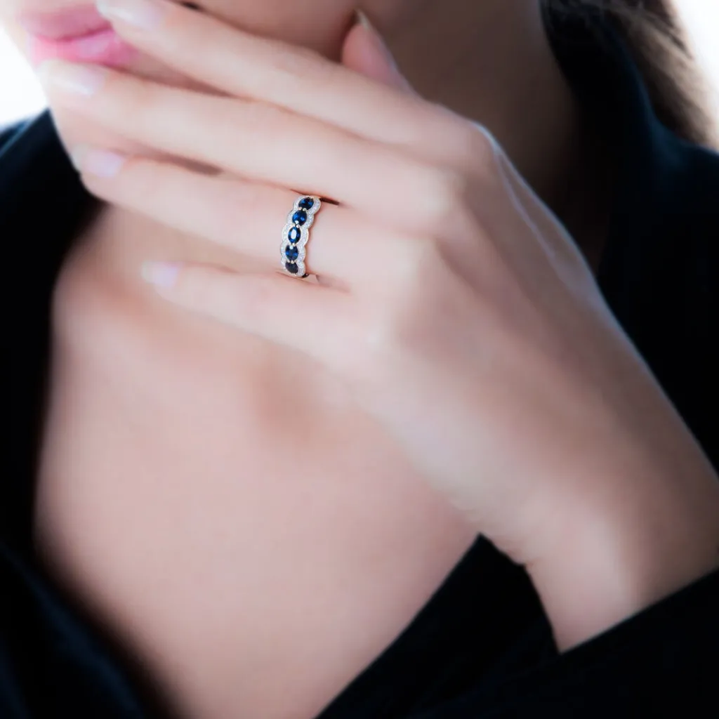 Histoire d'Or Bague Margaux Or Rose Saphir Et Diamant Hot