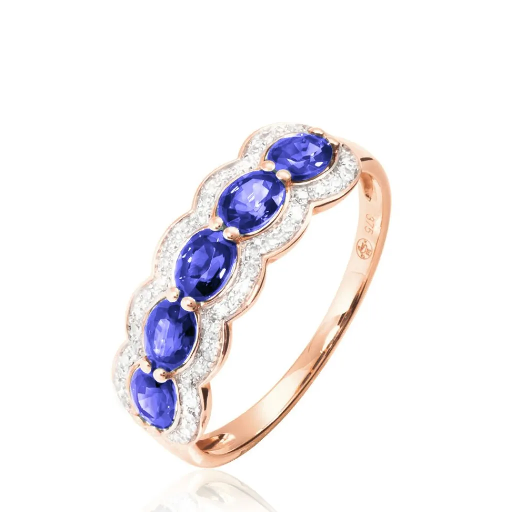 Histoire d'Or Bague Margaux Or Rose Tanzanite Et Diamant Outlet