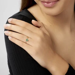 Histoire d'Or Bague Marie Et Diamant or jaune emeraude Clearance