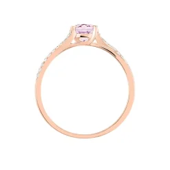 Histoire d'Or Bague Marie-eva Or Rose Amethyste Et Oxyde De Zirconium or rose amethyste violette Online