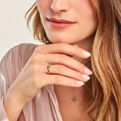 Histoire d'Or Bague Marjeta Or Jaune Emeraude Diamant or jaune émeraude Clearance