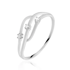 Histoire d'Or Bague Marnie Or Blanc Diamant