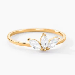 Histoire d'Or Bague Marquise Or Jaune Oxyde De Zirconium