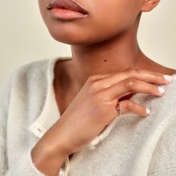 Histoire d'Or Bague Marquita Argent Blanc Ambre argent blanc ambre cognac Hot