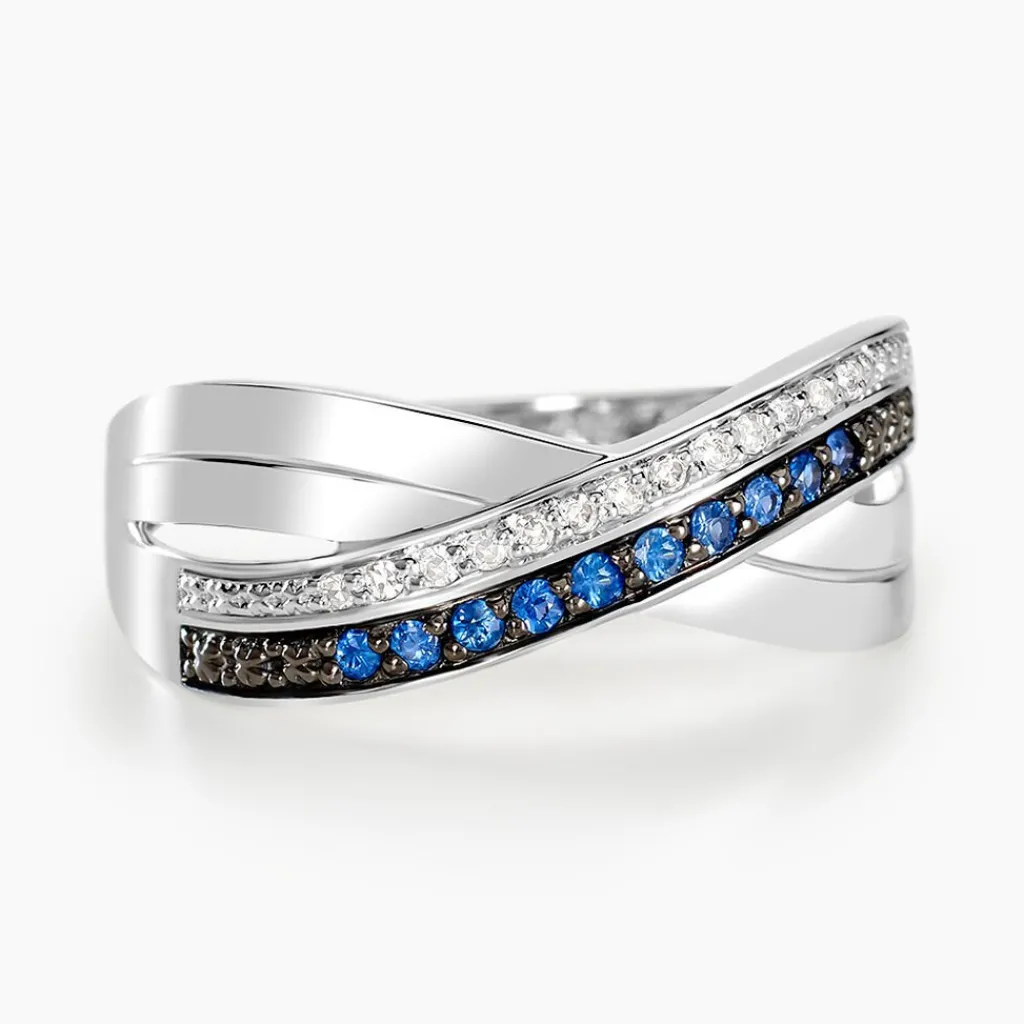 Histoire d'Or Bague Martika Diamant or blanc saphir Best