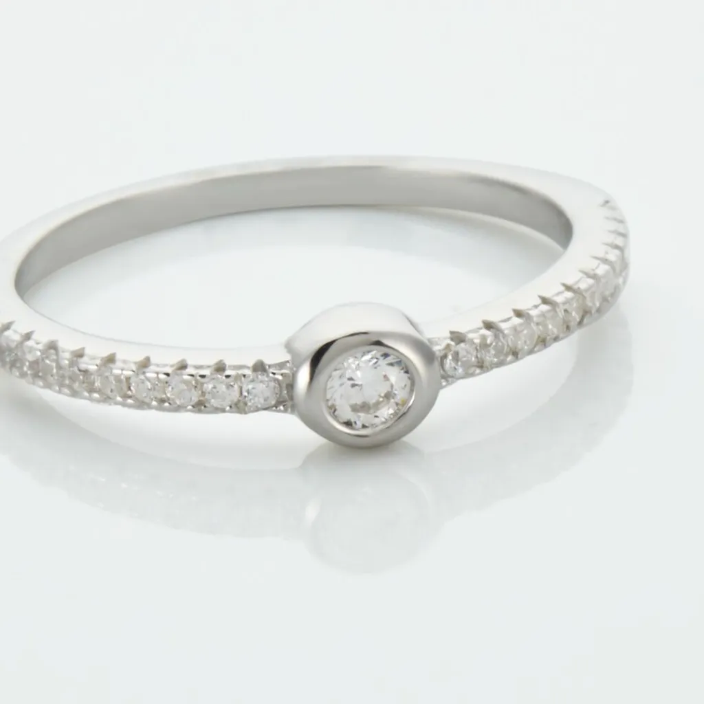 Histoire d'Or Bague Maryne Argent Blanc Oxyde De Zirconium