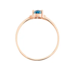 Histoire d'Or Bague Mathilde Or Rose Topaze Et Oxyde De Zirconium Sale