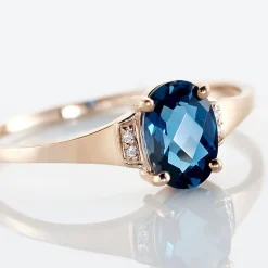 Histoire d'Or Bague Mathilde Or Rose Topaze Et Oxyde De Zirconium Sale