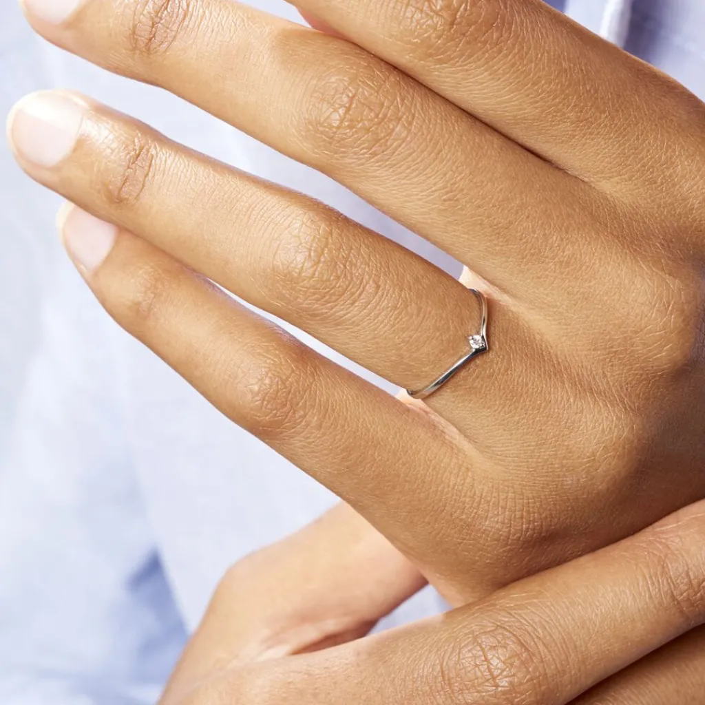 Histoire d'Or Bague Maye or blanc diamant