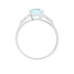 Histoire d'Or Bague Maysara Or Blanc Topaze Et Oxyde De Zirconium Outlet