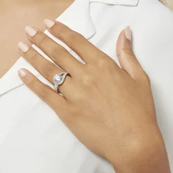 Histoire d'Or Bague Melisse Argent Blanc Oxyde De Zirconium Sale