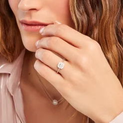 Histoire d'Or Bague Micarla Argent Blanc Oxyde De Zirconium New