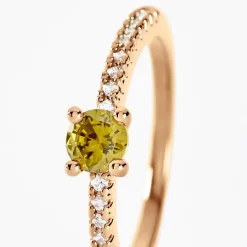 Histoire d'Or Bague Mireilla Plaqué Or Doré Oxyde De Zirconium plaqué or jaune oxyde vert Clearance