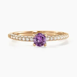 Histoire d'Or Bague Mireilla Plaqué Or Doré Oxyde De Zirconium plaqué or jaune oxyde violet New