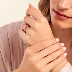 Histoire d'Or Bague Mireilla Plaqué Or Doré Oxyde De Zirconium plaqué or jaune oxyde violet New