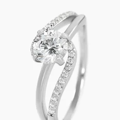 Histoire d'Or Bague Mirene Argent Blanc Oxyde De Zirconium