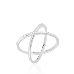 Histoire d'Or Bague Miya Argent Blanc Oxyde De Zirconium