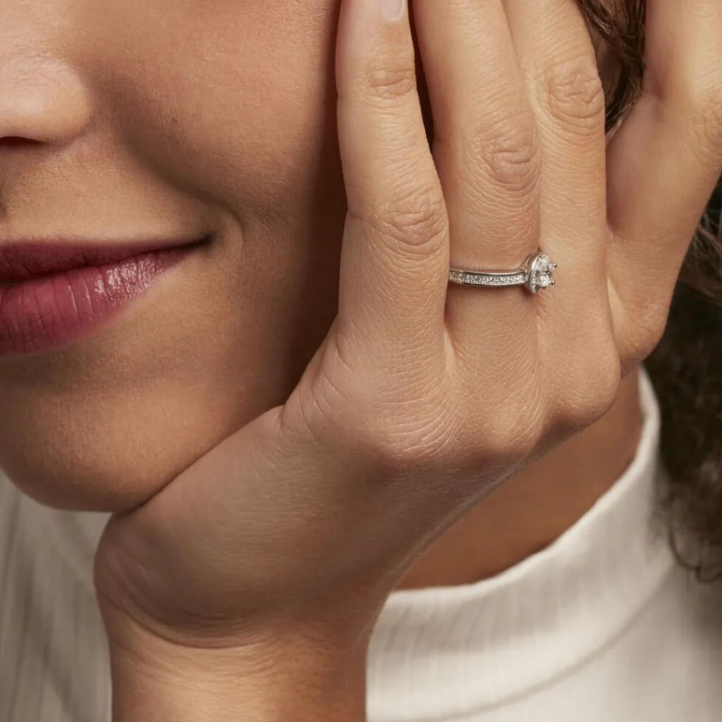 Histoire d'Or Bague Mélissande Argent Blanc Oxyde De Zirconium Hot