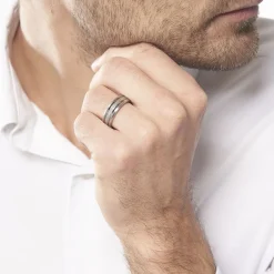 JOURDAN Bague Mollie Acier Blanc